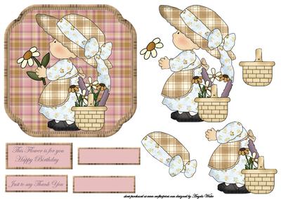 Flower for You Card Front and Decoupage