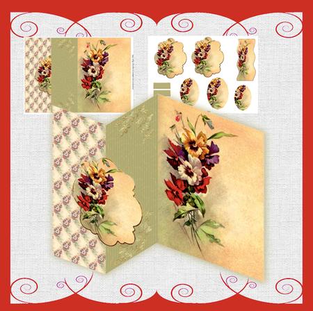 Pansy No Hole Foldback Mini Card Kit