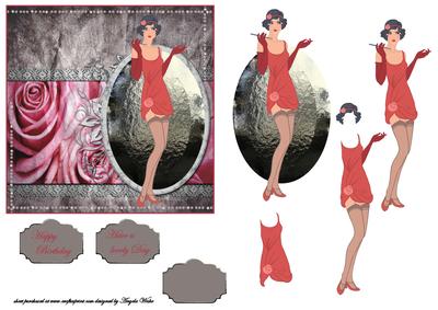 Flapper Girl in a Pink Dress