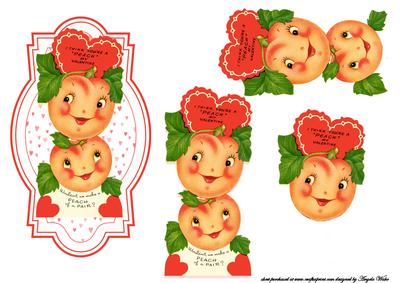 Peach of a Pair Funny Valentine