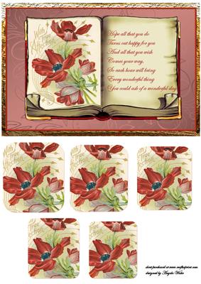 Vintage Poppy Book Card Front