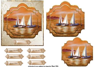 Sailing at Sunset Card Front