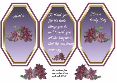 Mauve Flowers for Mother