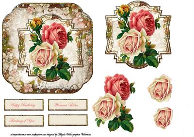 Rose Victorian Card Front