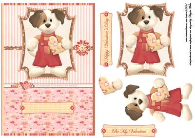 Puppy Love Card Front with Topper