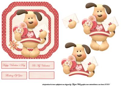 Dog Heartfull of Love Card Front