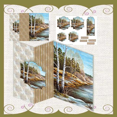 Winter Stream No Hole Foldback Card Mini Kit