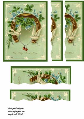 Shamrock, Horseshoe and Doves All for My Valentine