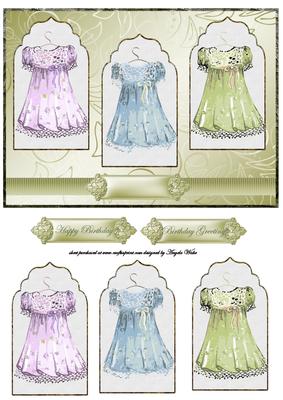 Party Dress Panel Card