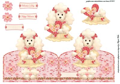 Poodle Love Over the Edge Card