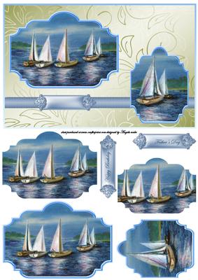 Sailing on the River Card Front