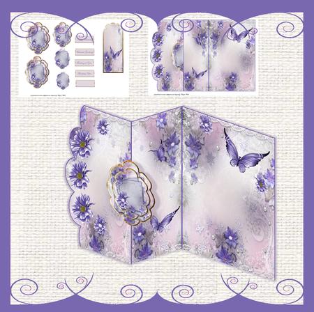 Purple Daisy No Hole Fold Back Mini Kit