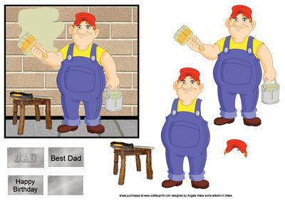 Painter, Dad, Husband Card Front
