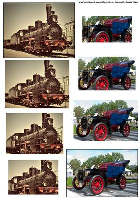 Vintage Train and Car Pyramid Sets