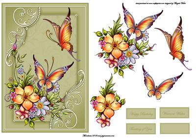 Butterfly Petals Card Front