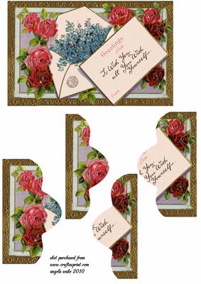 Roses, Forget-me-nots and a Loving Message with Scallops