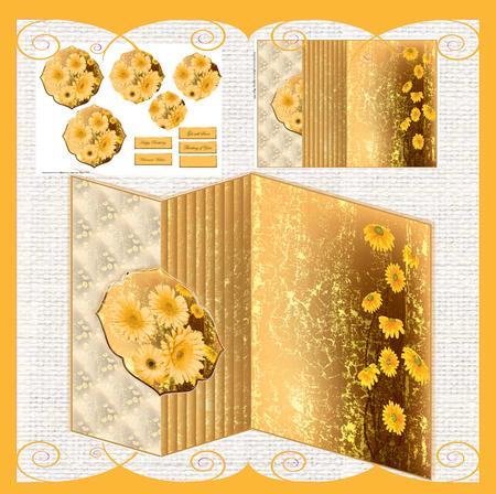 Marigold Flowers No Hole Fold Back Mini Kit