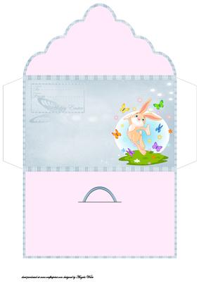 Dancing Rabbit and Butterfly Money Wallet
