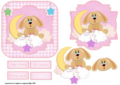 Puppy in a Cloud Card Front
