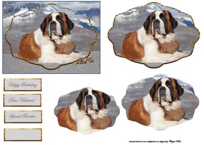 Bernard Dog Relaxing Card Front