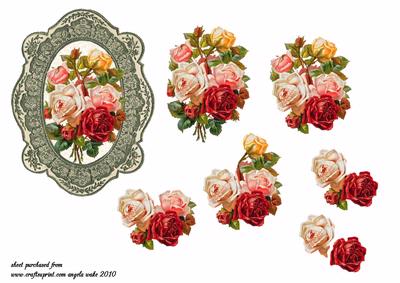 Victorian Frame with Roses