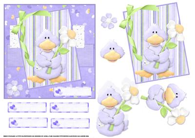 Daisy Duck Card Front with Topper