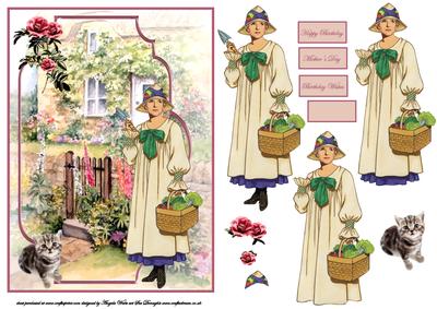 Living at Rose Cottage Bracket Scene Card Front