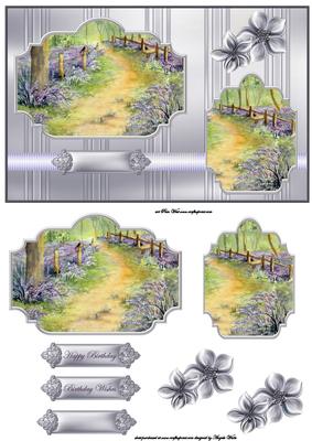 Bluebell Wood Bracket Panel Card Front