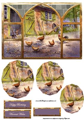 Farmyard View from My Window Card Front