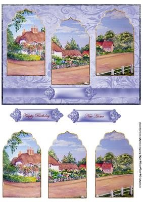 Thatch Cottage New Home Panel Card