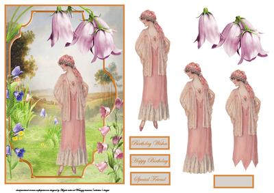 A Walk in the Meadow Bracket Scene Card
