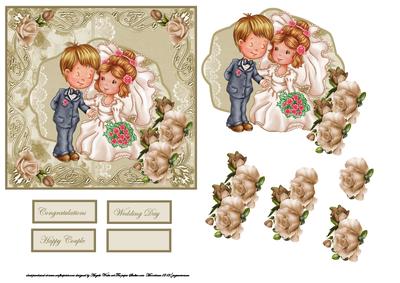 The Happy Couple Wedding Card Front