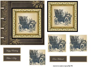 Vintage Travel Card Front with a Topper