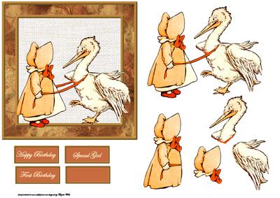 Gift from the Stork Vintage Card Front