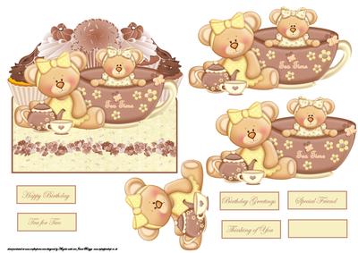 Teddy Bears Cup Cake Party Over the Edge