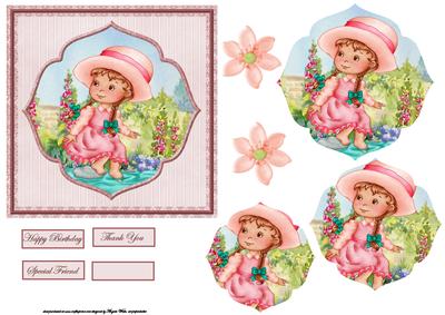 A Paddle in the Water Card Front with Pyramid Layers