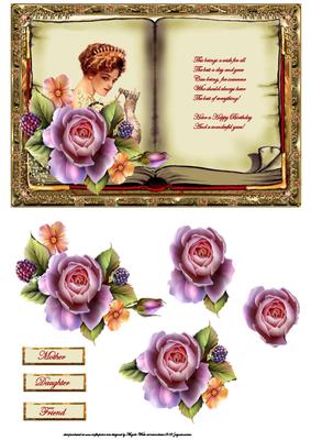 Vintage Book with a Rose and a Story