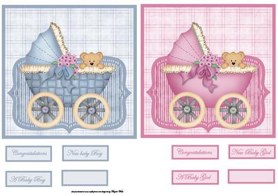 Baby Pram Toppers, Boy and Girl
