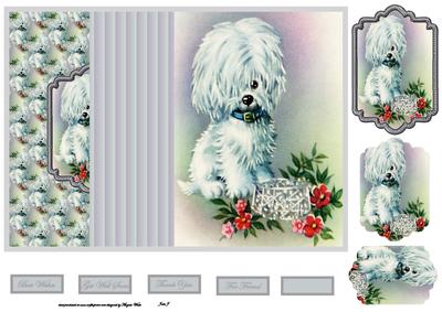 Doggy Wishes for You No Hole Fold Back Card