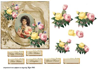 Beauty in the Flowers and Vintage Lady