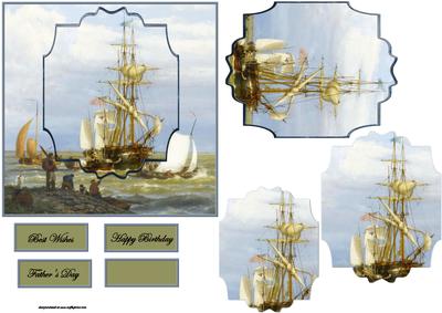 Watching the Tall Sailing Ships Card Front