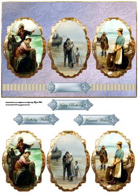 Fisherman's Wives Card Front Panels and Toppers