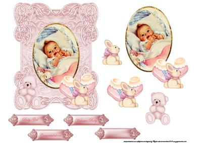 Vintage Baby Girl in an Ornate Frame