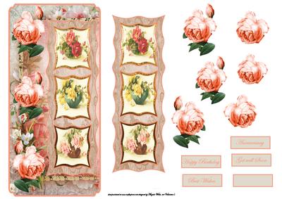 Roses for a Special Person, Dl Card with Topper