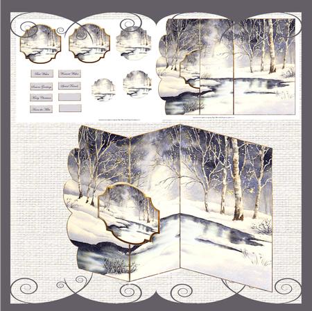 Woods After a Storm No Hole Fold Back Card Mini Kit