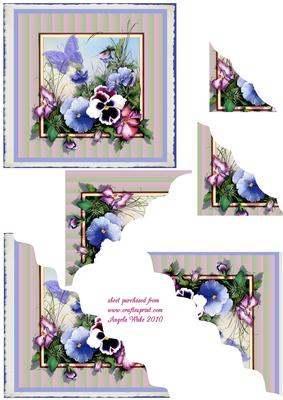 Pansies and Butterfly
