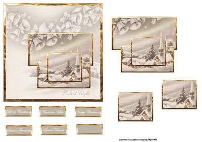 Silent Night, Christmas Season Panel Card Front