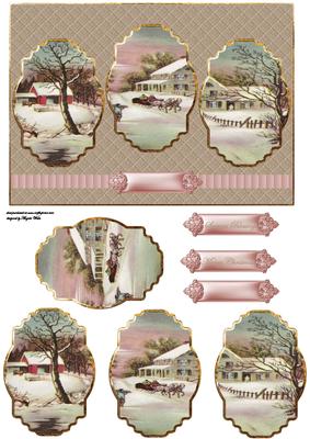 Vintage Sleigh Ride Panel Card