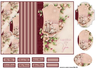 Christmas Joy No Hole Fold Back Card