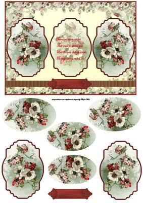 Anemone Panel Card Front with Toppers and Pyramid